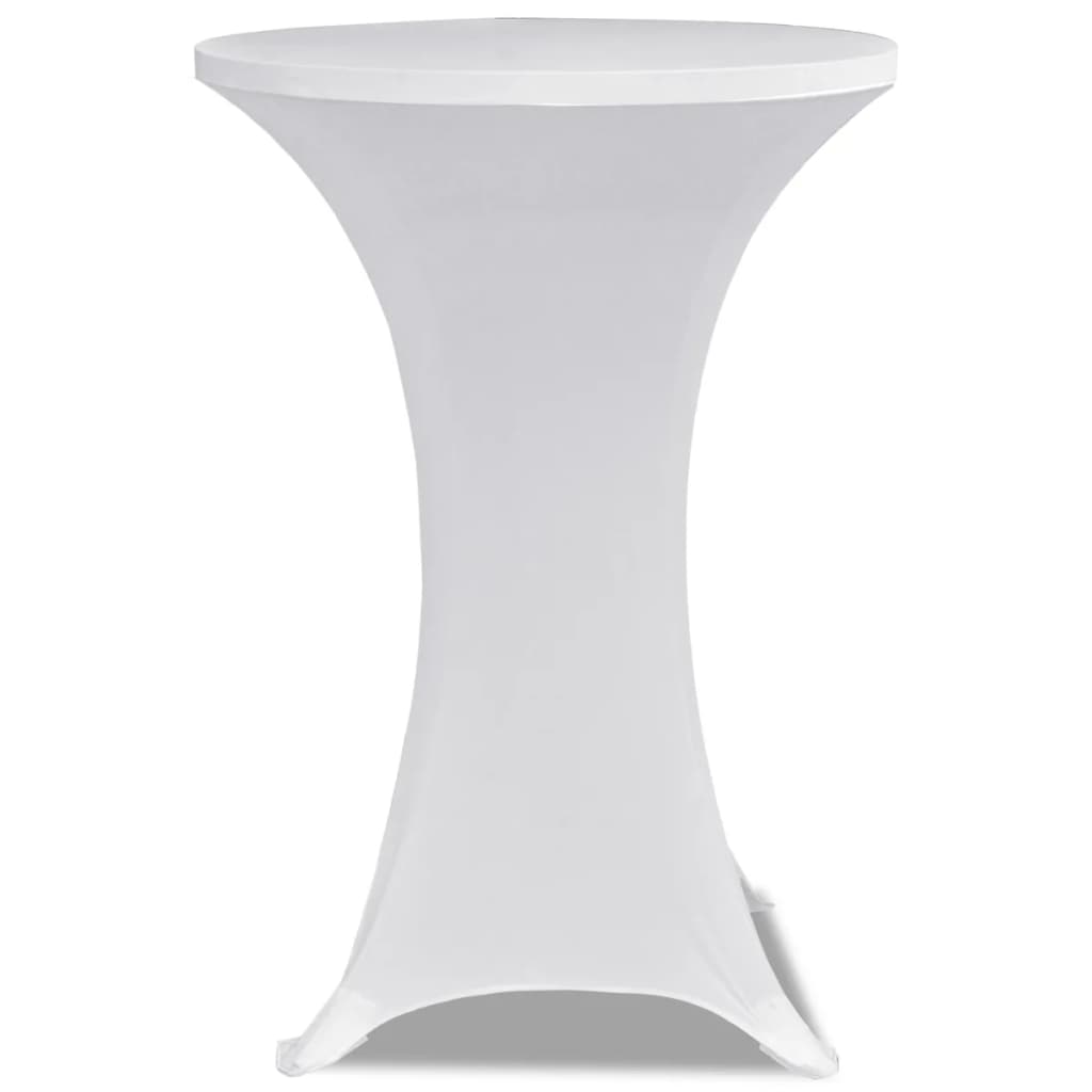 Copritavolo ?80 cm Bianco Tessuto elasticizzato 2 pezzi - Image 3 of 4