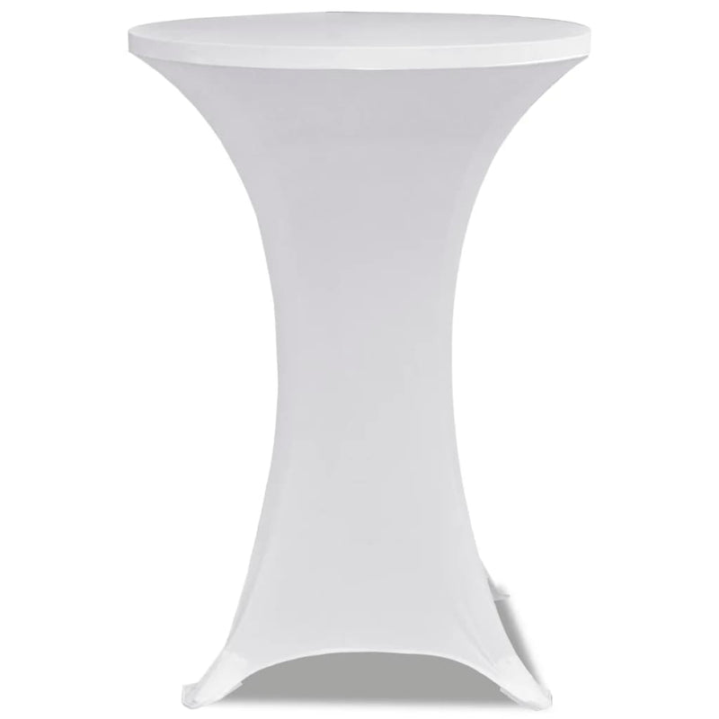 Copritavolo ?80 cm Bianco Tessuto elasticizzato 2 pezzi - Image 3 of 4