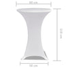 Copritavolo ?80 cm Bianco Tessuto elasticizzato 2 pezzi - Image 4 of 4