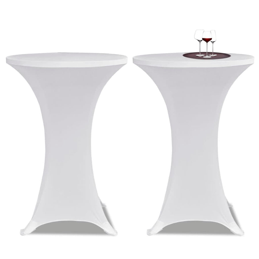 Copritavolo ?80 cm Bianco Tessuto elasticizzato 2 pezzi - immagine 1 | SolPatio