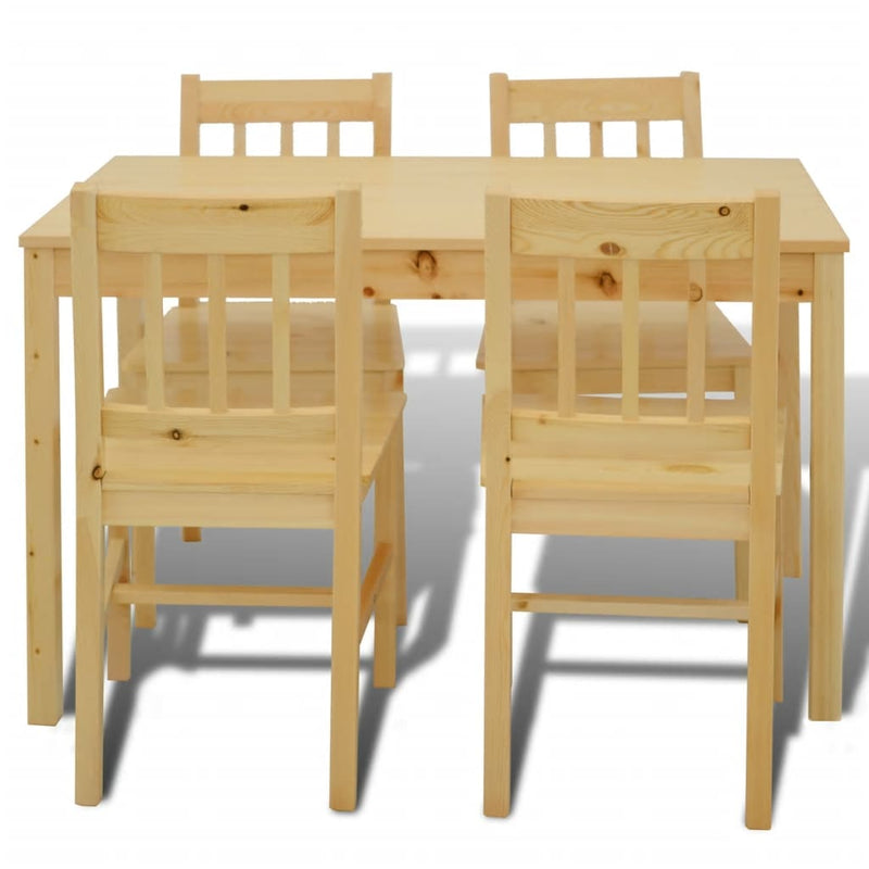 Tavolo con 4 sedie in Legno Naturale - Image 3 of 7