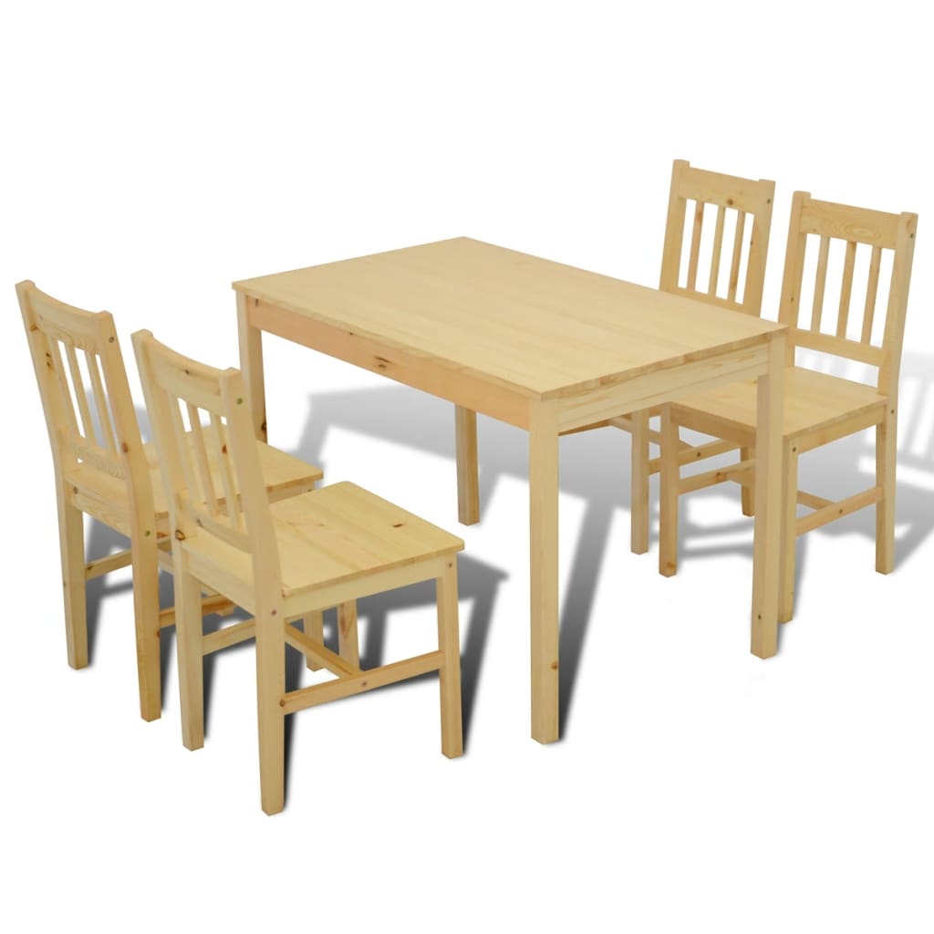 Tavolo con 4 sedie in Legno Naturale - Image 5 of 7