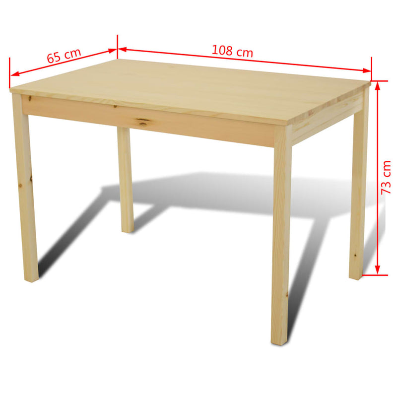 Tavolo con 4 sedie in Legno Naturale - Image 6 of 7