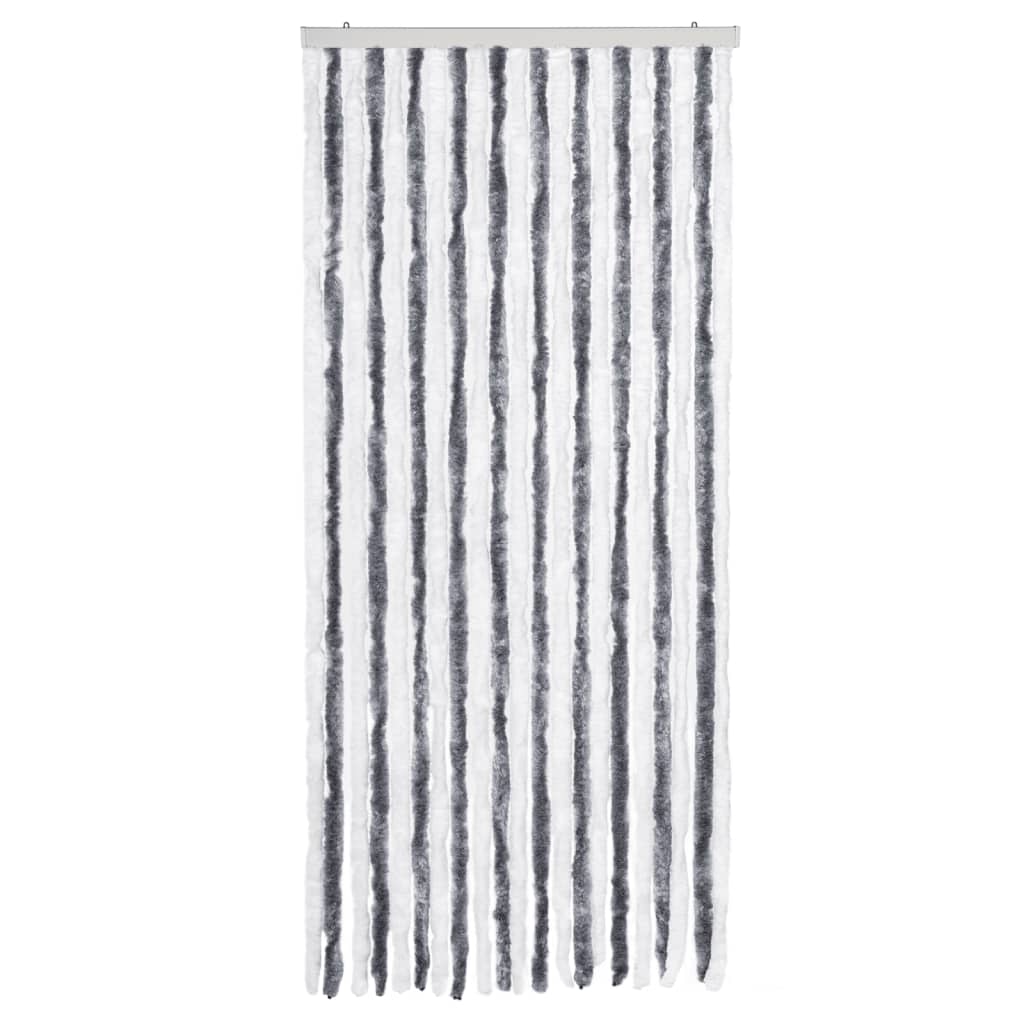 vidaXL Zanzariera Grigio e Bianco 90x220 cm Ciniglia - Image 5 of 12