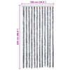 vidaXL Zanzariera Grigio e Bianco 90x220 cm Ciniglia - Image 11 of 12