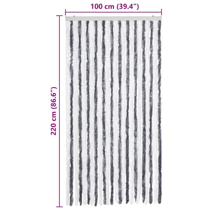 Zanzariera Grigio e Bianco 100×220 cm Ciniglia - Image 6 of 6