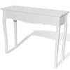 Tavolo Consolle da Trucco vidaXL in Legno di Pino e MDF Bianco, 100x35x78 cm - Image 2 of 6