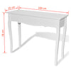 Tavolo Consolle da Trucco vidaXL in Legno di Pino e MDF Bianco, 100x35x78 cm - Image 5 of 6