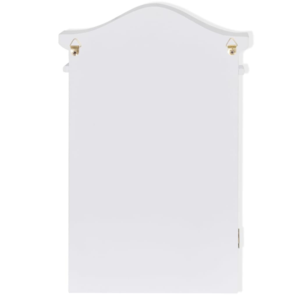 vidaXL Armadietto per Chiavi con Cornice Foto Bianco - Image 7 of 8