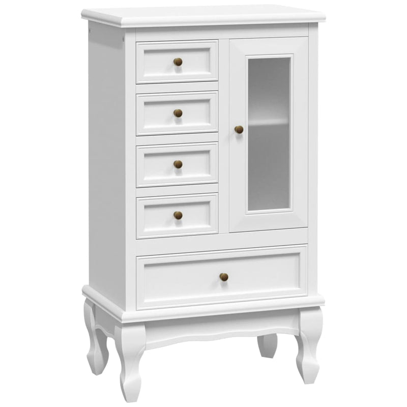 vidaXL Armadietto con 5 Cassetti e 2 Ripiani Bianco - Image 2 of 9