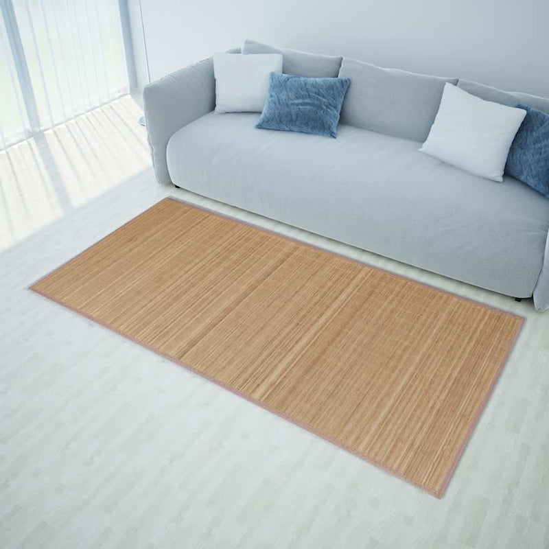 vidaXL Tappeto Rettangolare in Bambù Marrone 80 x 200 cm - Image 1 of 5