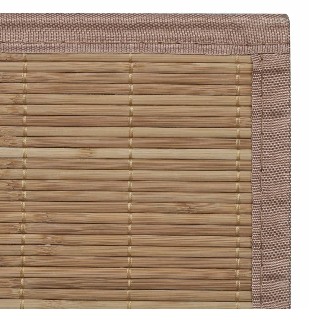 vidaXL Tappeto Rettangolare in Bambù Marrone 150 x 200 cm - Image 9 of 10