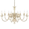 vidaXL Lampadario Stile Antico Metallo Bianco 8 Lampadine E14 - Image 3 of 5