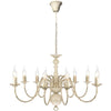 vidaXL Lampadario Stile Antico Metallo Bianco 8 Lampadine E14 - Image 1 of 5