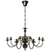 vidaXL Lampadario Stile Antico Metallo Nero Lampadine 8 x E14 - Image 2 of 5