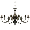 vidaXL Lampadario Stile Antico Metallo Nero Lampadine 8 x E14 - Image 3 of 5