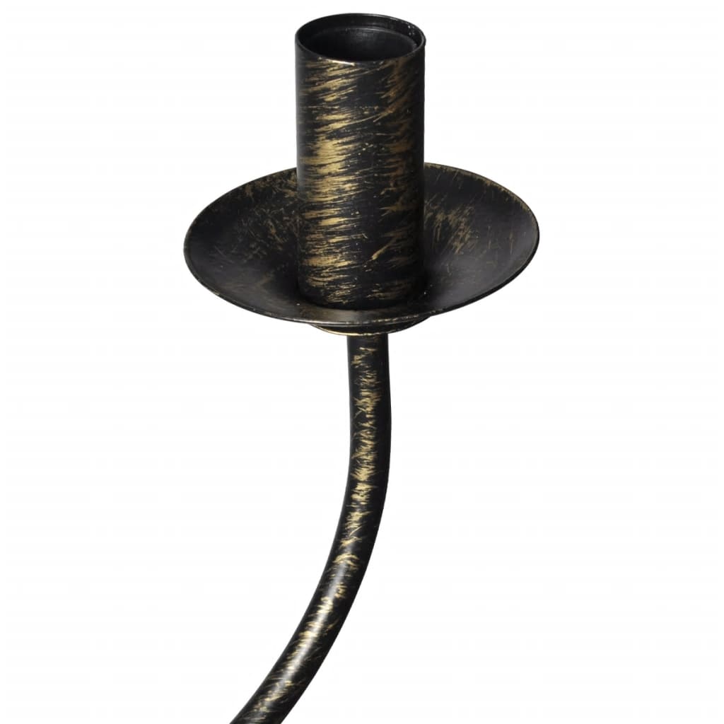vidaXL Lampadario Stile Antico Metallo Nero Lampadine 8 x E14 - Image 4 of 5