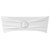 Set 25 Fasce Elasticizzate Bianche per Sedie con Fibbia Effetto Diamante - Image 3 of 8