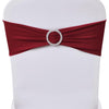vidaXL Banda Elástica Decorativa para Silla 14x34-50 cm Poliéster Burdeos (25 unidades) - Image 3 of 5