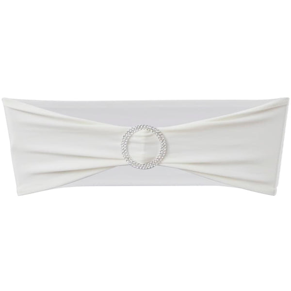 Fascia Elasticizzata per Sedia con Fibbia 14x34-50 cm Crema (25 pz) - immagine 2 | SolPatio
