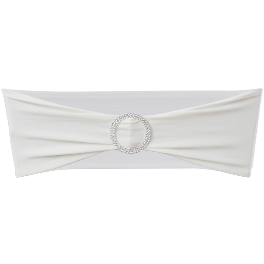 Set 25 Fasce Decorative Nere Elasticizzate per Sedie con Fibbia Effetto Diamante - Image 4 of 8