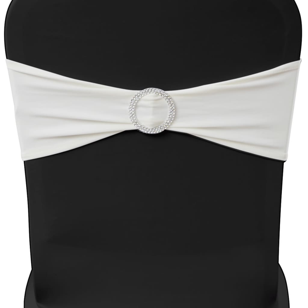 Set 25 Fasce Decorative Nere Elasticizzate per Sedie con Fibbia Effetto Diamante - Image 6 of 8