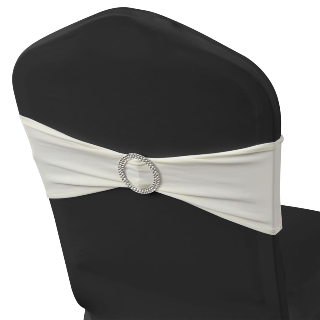 Set 25 Fasce Decorative Nere Elasticizzate per Sedie con Fibbia Effetto Diamante - Image 7 of 8