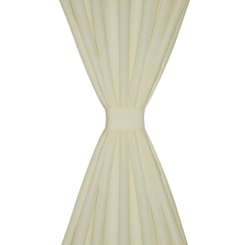 Tende Micro-Raso Crema 2 pezzi con Occhielli 140 x 225 cm - Image 2 of 2