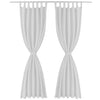 Set di 2 Tende Bianche in Micro-Raso con Occhielli, 140 x 175 cm - Image 1 of 2
