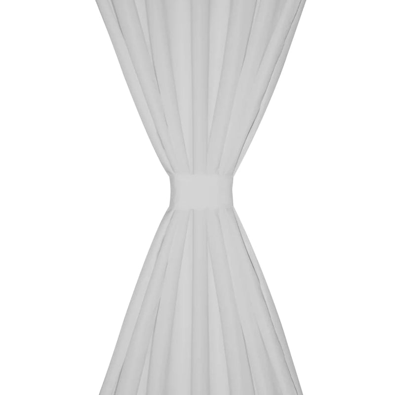 Set di 2 Tende Bianche in Micro-Raso con Occhielli, 140 x 175 cm - Image 2 of 2