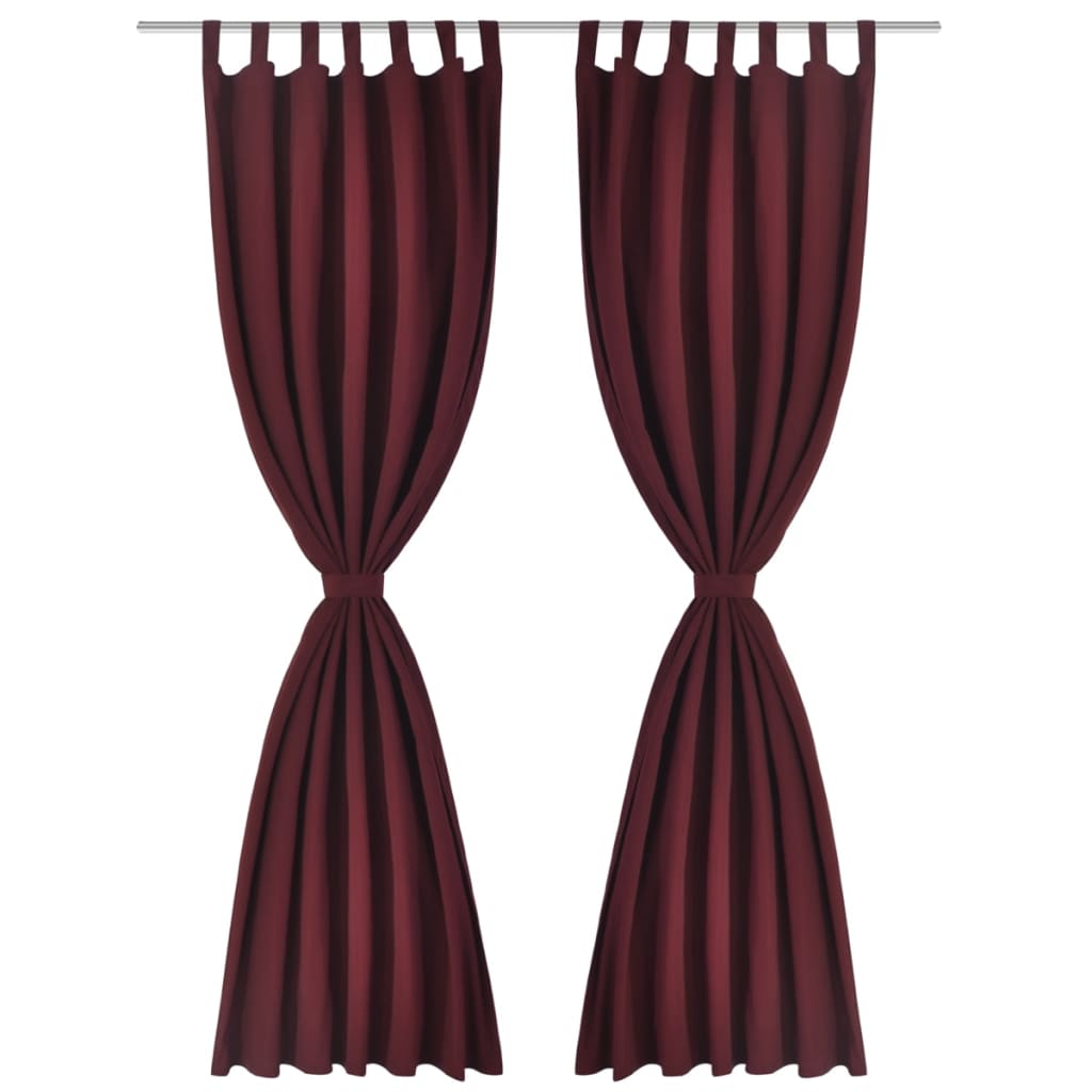 Tende Micro-Raso Bordò 2 pezzi con Occhielli 140 x 245 cm - Image 1 of 2