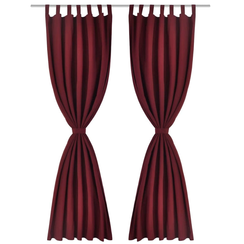 Tende Micro-Raso Bordò 2 pezzi con Occhielli 140 x 245 cm - Image 1 of 2
