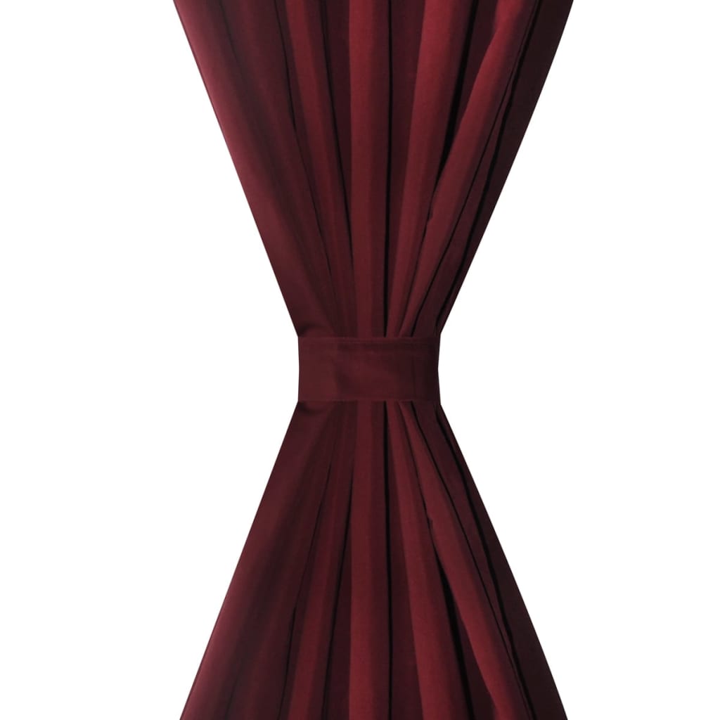 Tende Micro-Raso Bordò 2 pezzi con Occhielli 140 x 245 cm - Image 2 of 2