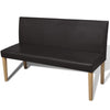 vidaXL Panca 139,5 cm Marrone Scuro in Similpelle - Image 2 of 5