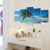5 pz Set Stampa su Tela da Muro Spiaggia con Palma 200 x 100 cm - Image 1 of 2