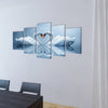5 pz Set Stampa su Tela da Muro Cigno 200 x 100 cm - Image 1 of 2