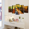 5 pz Set Stampa su Tela da Muro Modello Bosco 200 x 100 cm - immagine 1 | SolPatio - Image 1 of 2