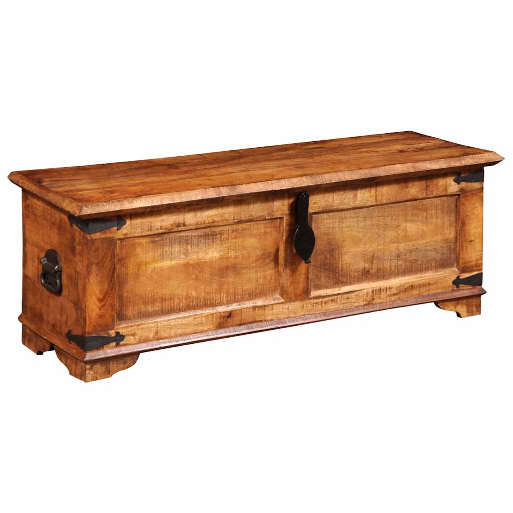 Cassapanca di Stoccaggio in Legno Ruvido di Mango - immagine 2 | SolPatio - Image 2 of 10