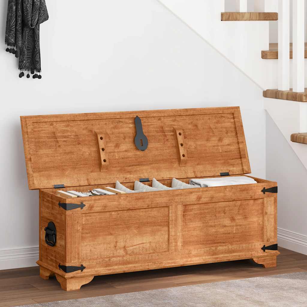 Cassapanca di Stoccaggio in Legno Ruvido di Mango - immagine 1 | SolPatio - Image 1 of 10