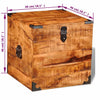 vidaXL Cassapanca di Stoccaggio a Cubo in Legno Ruvido di Mango - Image 9 of 9