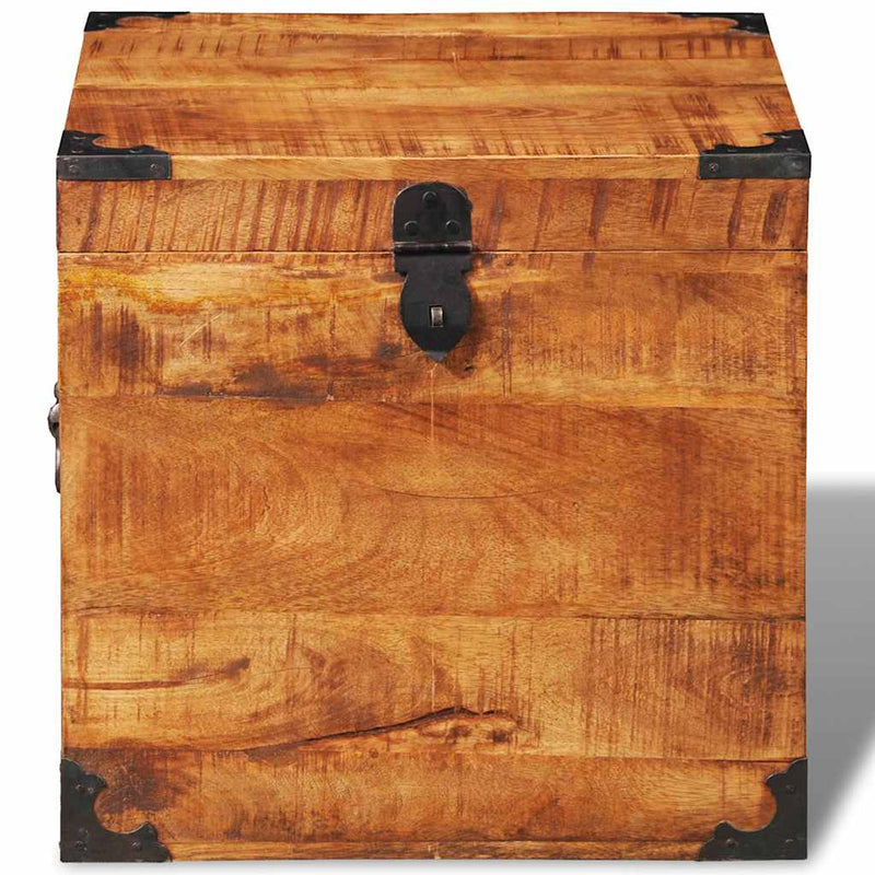 vidaXL Cassapanca di Stoccaggio a Cubo in Legno Ruvido di Mango - Image 4 of 9