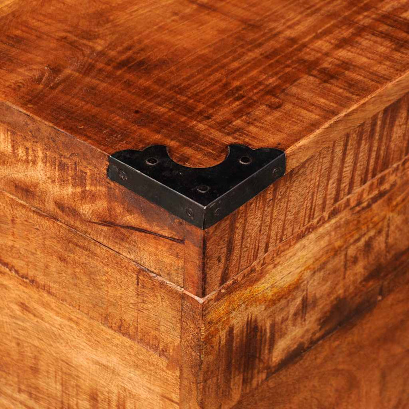 vidaXL Cassapanca di Stoccaggio a Cubo in Legno Ruvido di Mango - Image 7 of 9