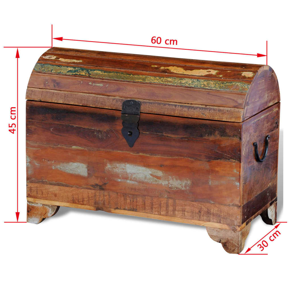 vidaXL Cassa di Stoccaggio in Legno Massello di Recupero - Image 7 of 7
