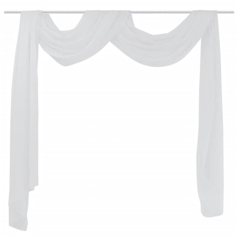 Tenda Decorativa in Voile Bianco per Feste ed Eventi, 140 x 600 cm - immagine 1 | SolPatio - Image 1 of 1