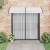 vidaXL Polycarbonate Door Canopy 240x100 cm Black and Transparent - Image 3 of 7