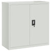 vidaXL Armadio per Ufficio a 2 Ante 90 cm Grigio in Acciaio - Image 2 of 10