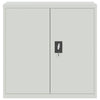 vidaXL Armadio per Ufficio a 2 Ante 90 cm Grigio in Acciaio - Image 3 of 10