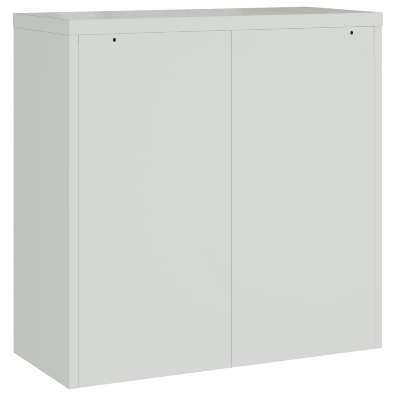 vidaXL Armadio per Ufficio a 2 Ante 90 cm Grigio in Acciaio - Image 4 of 10