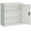 vidaXL Armadio per Ufficio a 2 Ante 90 cm Grigio in Acciaio - Image 5 of 10