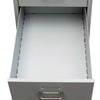 Schedario da Ufficio con 5 Cassetti e Ruote - Grigio Acciaio - immagine 3 | SolPatio - Image 3 of 5